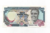 ZAMBIA DEL AÑO 1964-91 DE 10 KIWACHA