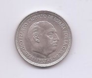 ESTADO ESPAÑOL (FRANCO) DEL AÑO 1957*72 DE 5 PESETAS