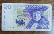 SUECIA DEL AÑO 1991 DE 20 KORONAS 