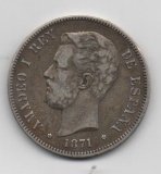 AMADEO I DEL AÑO 1871 *75 DE 5 PESETAS