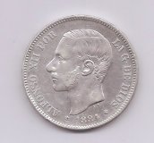 ALFONSO XII DEL AÑO 1884 *84 DE 5 PESETAS