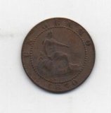 G. PROVISIONAL DEL AÑO 1870 DE 1 CENTIMO