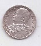 VATICANO DEL AÑO 1931 DE 5 LIRAS 