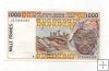AFRICA DEL OESTE DEL AÑO 2001 DE 1000 FRANCS