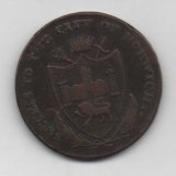 GRAN BRETAÑA DEL AÑO 1793 DE 1/2 PENNY NORFOLK-NORWICH (TOKENS)