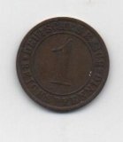 ALEMANIA DEL AÑO 1930 IMPERIO REPUBLICA WEIMAR LETRA F DE 1 REICHSPFENNIG 