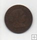 ESPAÑA ISABEL II DEL AÑO 1867 DE 1/2 CENTIMO OM BARCELONA