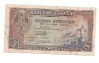 ESTADO ESPAÑOL AÑO 1940 DE 5 PTS