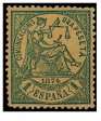 SERIE 150- 1874- I REPUBLICA- 1 PESETA COLOR VERDE