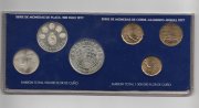 ARGENTINA DEL AÑO 1977 ESTUCHE MONEDAS PLATA+NIQUEL MUNDIAL 