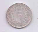 ALEMANIA DEL AÑO 1963 LETRA G DE 5 MARCOS 