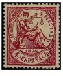 SERIE 151- 1874- I REPUBLICA - 4 PESETAS CARMIN