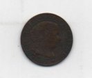 ESPAÑA ISABEL II DEL AÑO 1866 DE 1/2 CENTIN D´ESCUT