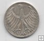 ALEMANIA FEDERAL DEL AÑO 1951 LETRA G DE 5 MARCOS