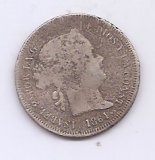 ESPAÑA ISABEL II DEL AÑO 1864 40 CENTIMOS DE ESCUDO