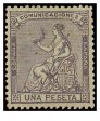 SERIE 138 - 1873 - I REPUBLICA - 1 PESETA-  LILA