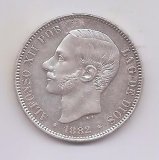 ALFONSO XII DEL AÑO 1882 *82 DE 5 PESETAS