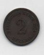 ALEMANIA IMPERIO DEL AÑO 1874 LETRA A DE 2 PFENNIG