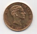 ALFONSO XII DEL AÑO 1877 *77 DE 25 PESETAS