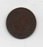 ALEMANIA DEL AÑO 1934 IMPERIO REPUBLICA WEIMAR LETRA A DE 1 REICHSPFENNIG 