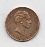 ESPAÑA ALFONSO XII DEL AÑO 1878*78 DE 25 PESETAS