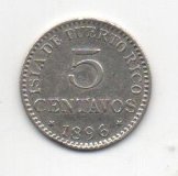 ALFONSO XIII DEL AÑO 1896 DE 5 CENTIMOS