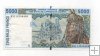 AFRICA DEL OESTE DEL AÑO 1992 DE 5000 FRANCS