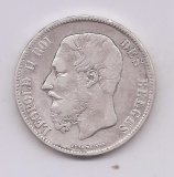 BELGICA DEL AÑO 1871 DE 5 FRANCOS 