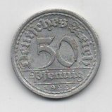 ALEMANIA DEL AÑO 1922 IMPERIO REPUBLICA WEIMAR LETRA A DE 50 PFENNIG 