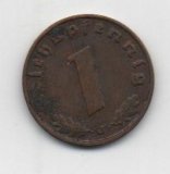 ALEMANIA REICH DEL AÑO 1939 LETRA J DE 1 REICHSPFENNIG