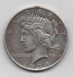 ESTADOS UNIDOS DEL AÑO 1934 LETRA D DE 1 DOLAR PEACE