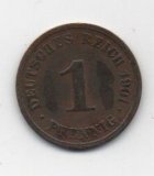 ALEMANIA IMPERIO DEL AÑO 1901 LETRA J DE 1 PFENNIG 