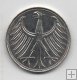 ALEMANIA DEL AÑO 1965 DE 5 MARCOS LETRA D