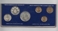 ARGENTINA DEL AÑO 1977 ESTUCHE MONEDAS PLATA+NIQUEL MUNDIAL 