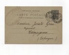 FRANCIA POSTAL N-43 (SELLO 10 CENTIMOS NEGRO) 