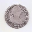 ESPAÑA CARLOS III DEL AÑO 1776 DE 2 REALES