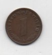 ALEMANIA REICH DEL AÑO 1939 LETRA A DE 1 REICHSPFENNIG 