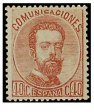SERIE 125- 1872- REINADO DE AMADEO I- 40 CENTIMOS DE PESETA  CASTAÑO CLARO