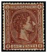 SERIE 167- 1875- REINADO DE ALFONSO XII- 40 CENTIMOS CASTAÑO OSCURO