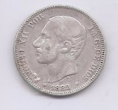 ALFONSO XII DEL AÑO 1882 *82 DE 2 PESETAS