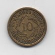 ALEMANIA DEL AÑO 1924 IMPERIO REPUBLICA WEIMAR LETRA J DE 10 RENTENPFENNIG 