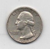 ESTADOS UNIDOS DEL AÑO 1961 LETRA D DE 1/4 DE DOLAR