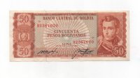 BOLIVIA DEL AÑO 1962 DE 50 PESOS