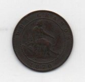 G. PROVISIONAL DEL AÑO 1870 DE 2 CENTIMOS