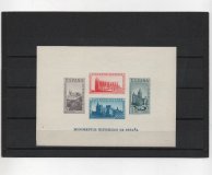 ESTADO ESPAÑOL (FRANCO) DEL AÑO 1938 Nº 848** HOJA BLOQUE SIN DENTAR MONUMENTOS HISTORICOS