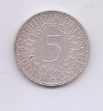 ALEMANIA DEL AÑO 1960 LETRA G DE 5 MARCOS 