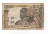SENEGAL DEL AÑO 1959-65 DE 1000 FRANCOS