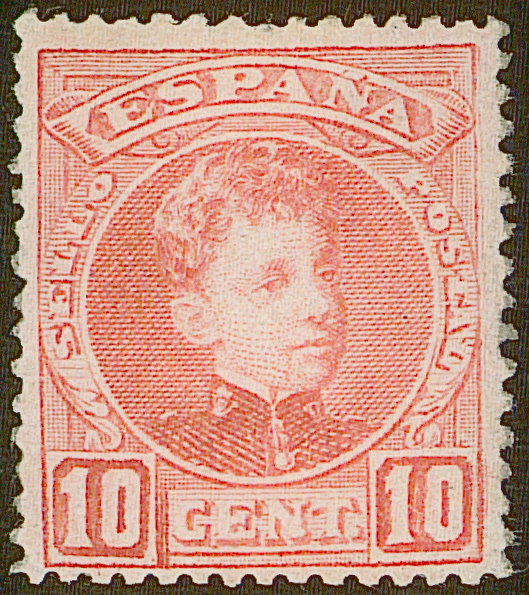 SERIE 243- 1901 - EMISIONES DEL SIGLO XX- ALFONSO XIII-10 CENTIMOS ROJO