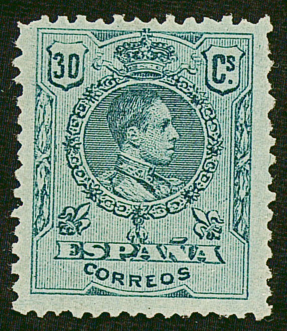 SERIE 275 - 1909 -  ALFONSO XIII, TIPO MEDALLON- 30 CENTIMOS VERDE