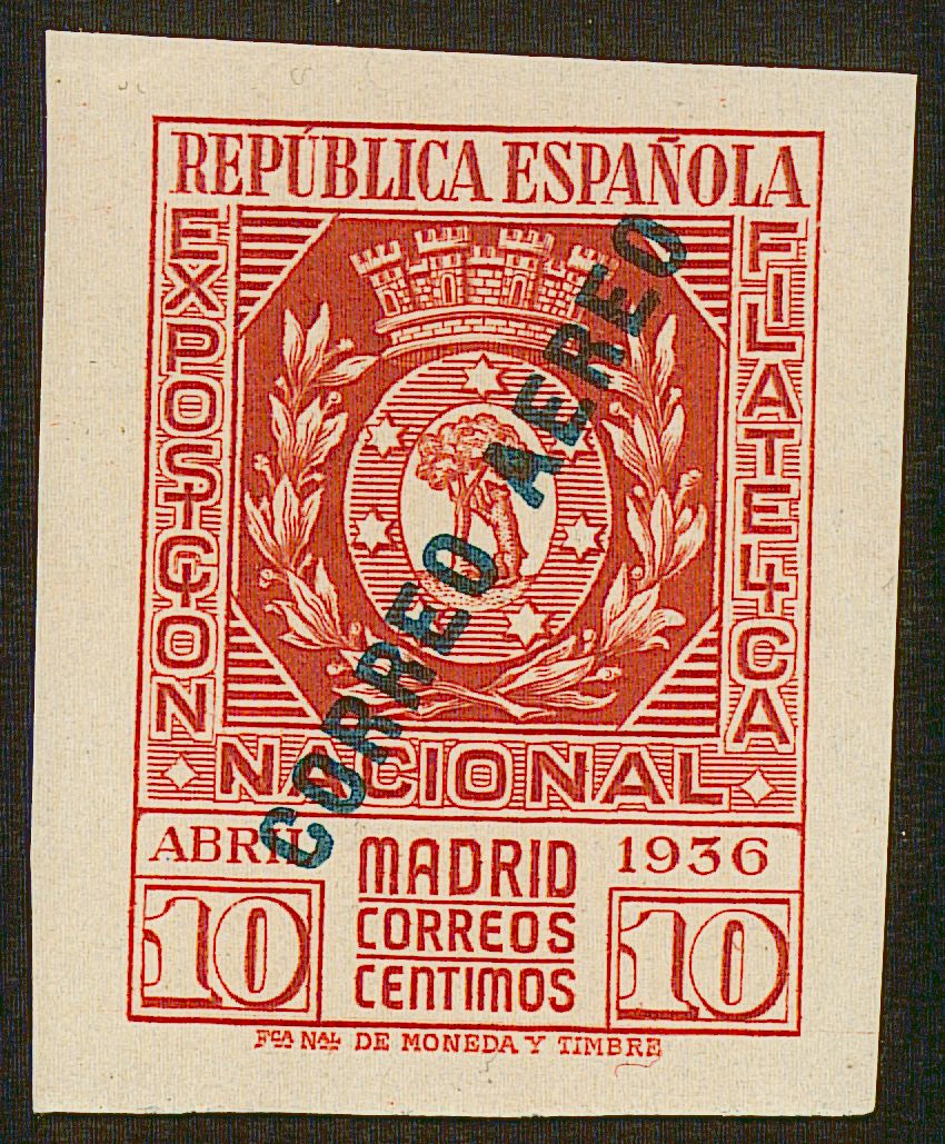 SERIE 729-230- AÑO 1936 - EXPOSICION FILATELICA DE MADRID